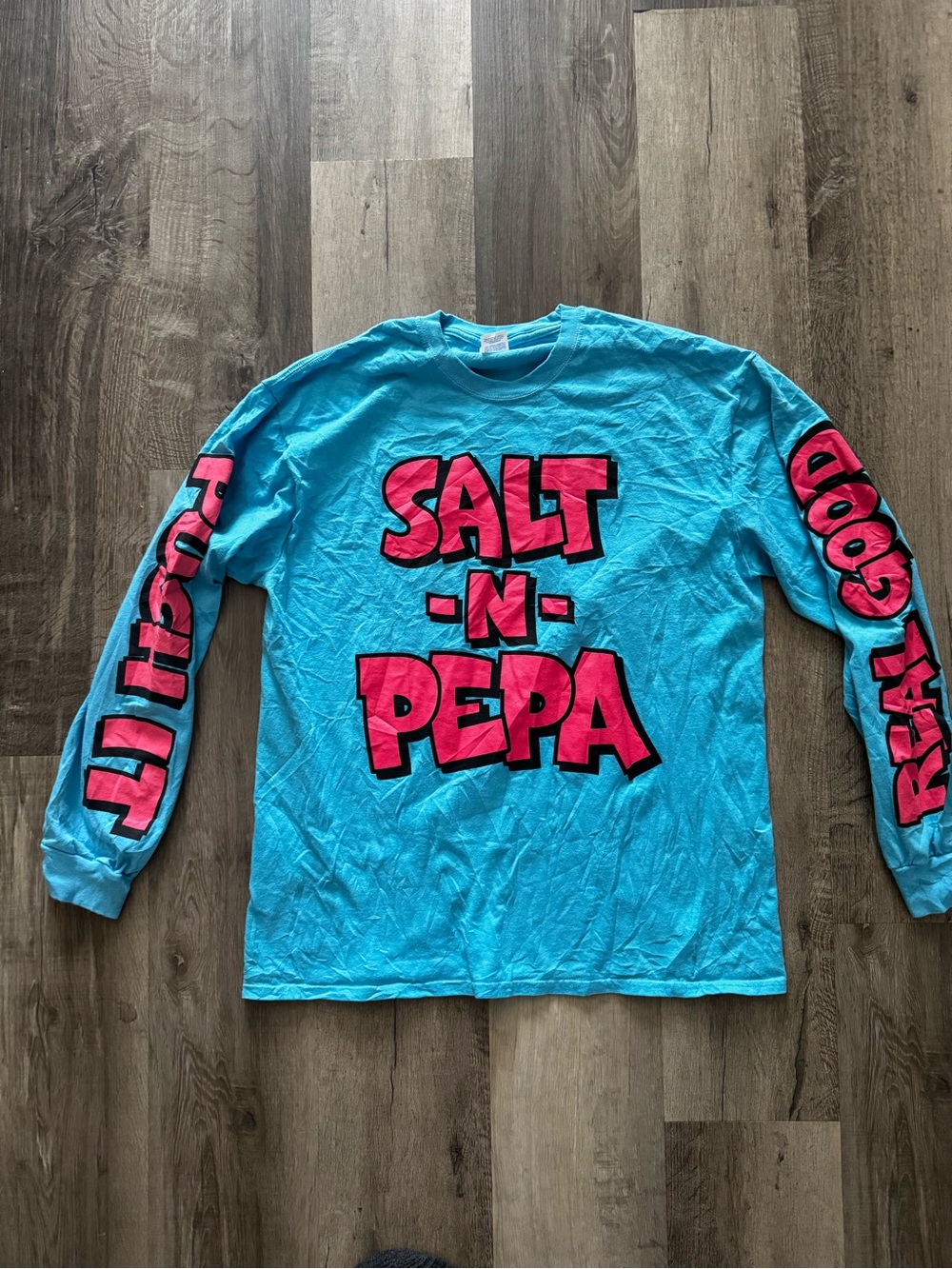 Salt-N-Pepa Turquoise Long-Sleeve Graphic Tee